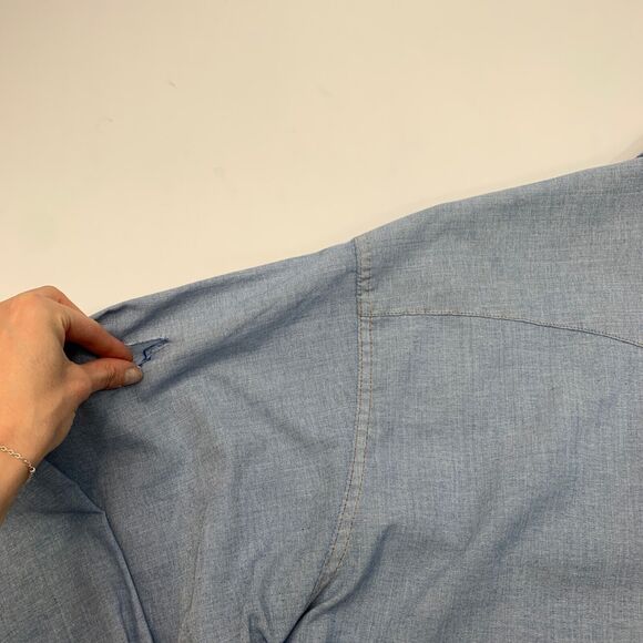 Vintage Wrangler Shirt Mens 18 Pearl Snap Button Arizona Cowboy College *READ - Picture 9 of 11